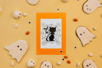 Halloween Greeting Card - Black Cat