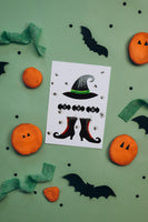 Halloween Greeting Card - Hat & Boots