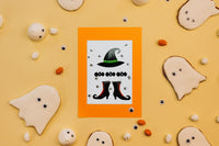 Halloween Greeting Card - Hat & Boots