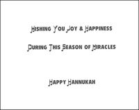 Hanukkah Greeting Card - Blue Menorah