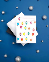 Hanukkah Greeting Card - Dreidels
