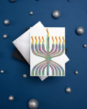 Hanukkah Greeting Card - Elegant Menorah