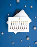 Hanukkah Greeting Card - Kaleidoscope Menorah