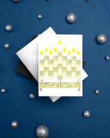 Hanukkah Greeting Card - Music Note Menorah