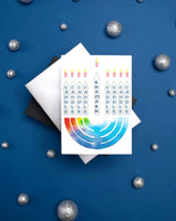 Hanukkah Greeting Card - Rainbow Menorah