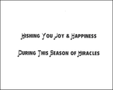 Hanukkah Greeting Card - Red & Black Menorah