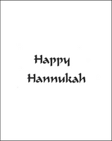 Hanukkah Greeting Card - Ribbon Menorah
