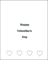 Valentine's Day Greeting Card - Black & White Hearts