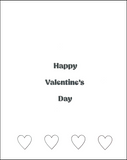 Valentine's Day Greeting Card - Black & White Hearts