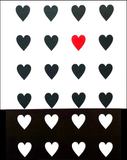 Valentine's Day Greeting Card - Black & White Hearts