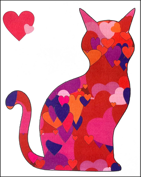 Valentine's Day Greeting Card - Cat