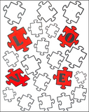 Valentine's Day Greeting Card - Puzzle Pieces