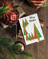 Christmas Greeting Card - Ombre Christmas Trees