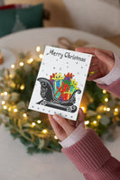 Christmas Greeting Card - Santa's Sleigh with Presents