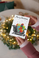 Christmas Greeting Card - Santa's Sleigh with Presents