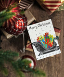 Christmas Greeting Card - Santa's Sleigh with Presents