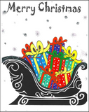 Christmas Greeting Card - Santa's Sleigh with Presents