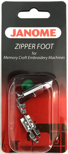 Janome Zipper Foot For Memory Craft Embroidery Machines  #200334002 - 1 LEFT!