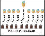 Hanukkah Greeting Card - Kaleidoscope Menorah