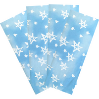 Quilted Star of David Snowball Table Runner With Blue Edging