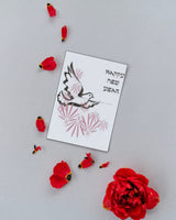 Jewish New Years Greeting Card - Pink Dove