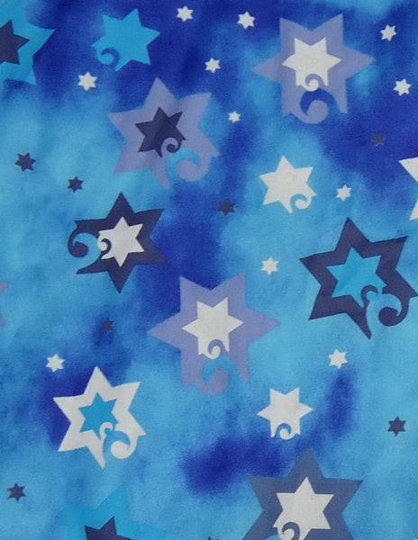 Blank Greeting Card - Jubilant Stars (Blue)