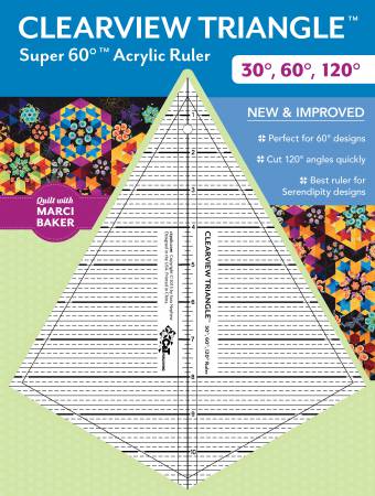 Clearview Triangle Super 30, 60, 120 Degree Ruler - 11in - 1 LEFT!