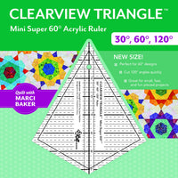 Clearview Triangle Mini Super 30, 60, 120 Degree Ruler
