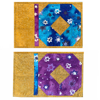 Elegance Pocket Placemats (Blue & Purple) - 1 SET OF 2 LEFT!