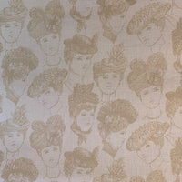 Victorian Women Silhouettes - 7-3/4 YDS